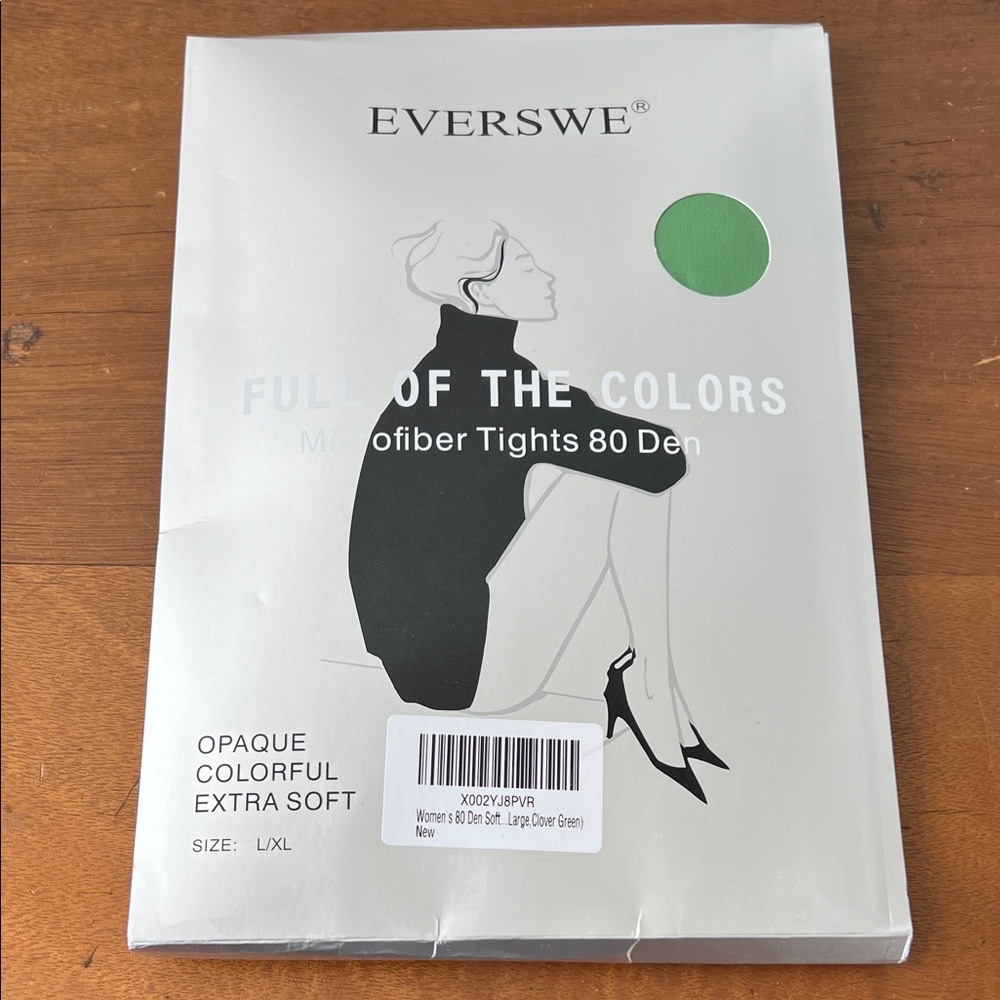 Everswe Microfiber Tights 80 Den in Clover Green L/XL